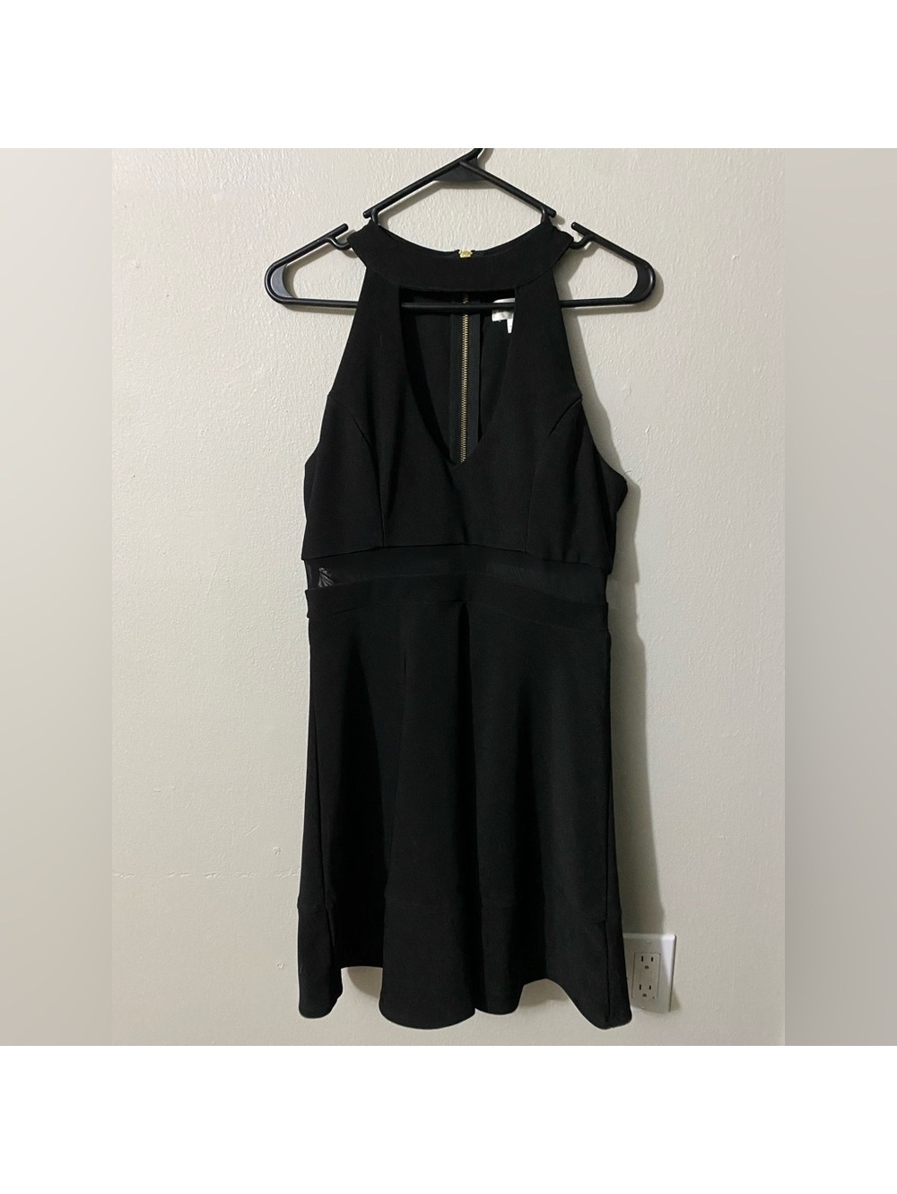 Juniors Emerald Sundae Large Black Tank Dress with sheer piece in middle Tote4